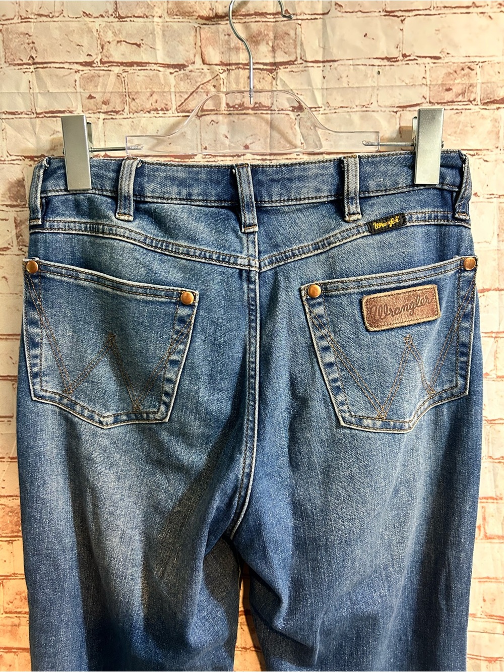 Wrangler High Rise Flare Jean Medium Wash Retro Wide Leg Western Coastal Cowgirl - Picture 8 of 11